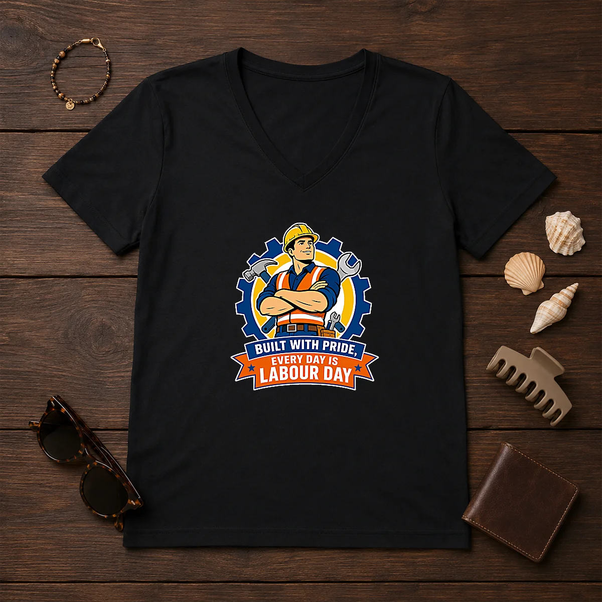 Funny Labour Day Proud Worker Vector Shirt For Hardworking Fans Shirt - Image 2