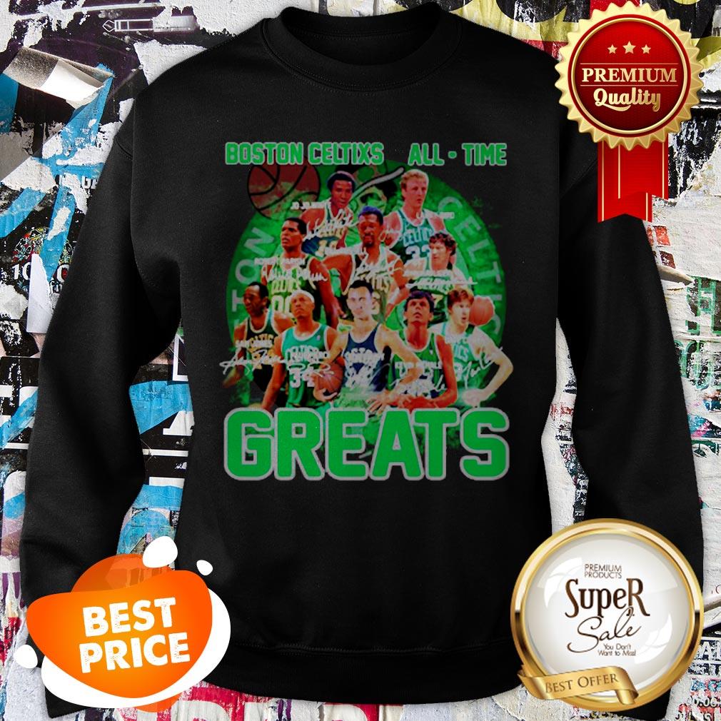 Nice Boston Celtics All Time Greats Signature Shirt - Image 4