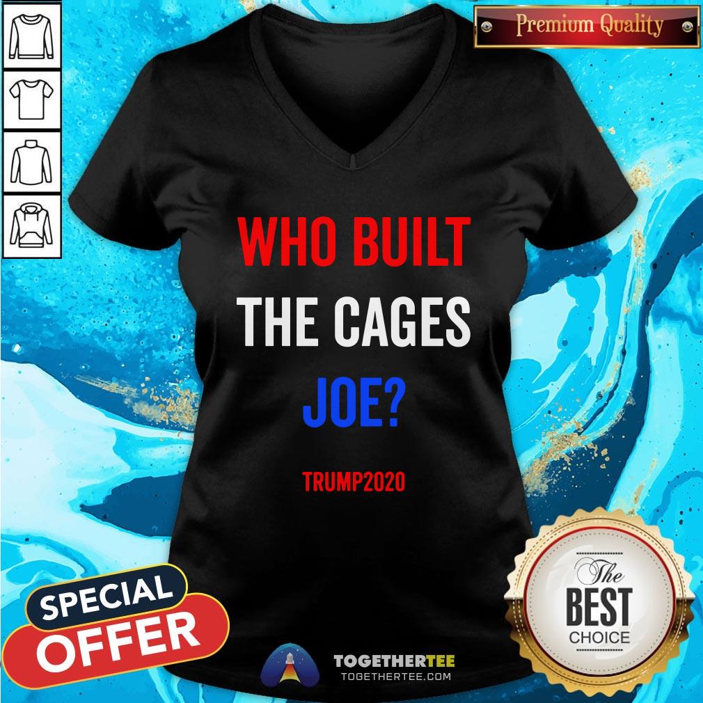 Top Who Built The Cages Joe Trump Election 2020 Shirt - Image 2