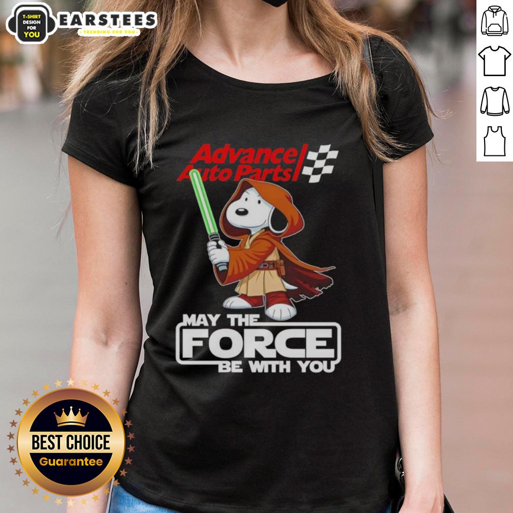 Cute Snoopy Advance Auto Parts And Shop May The Force Be With You T-Shirt - Image 3