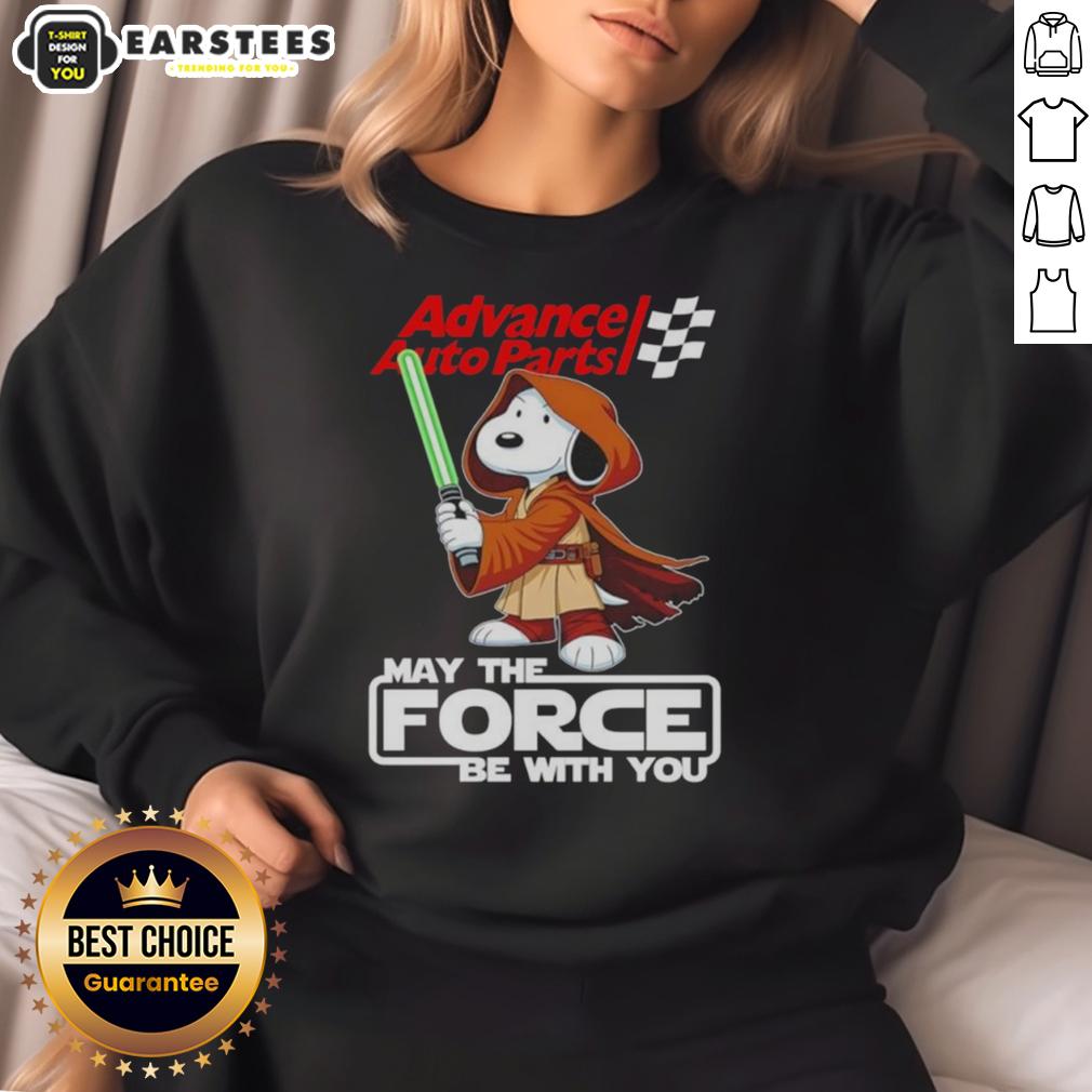 Cute Snoopy Advance Auto Parts And Shop May The Force Be With You T-Shirt - Image 5