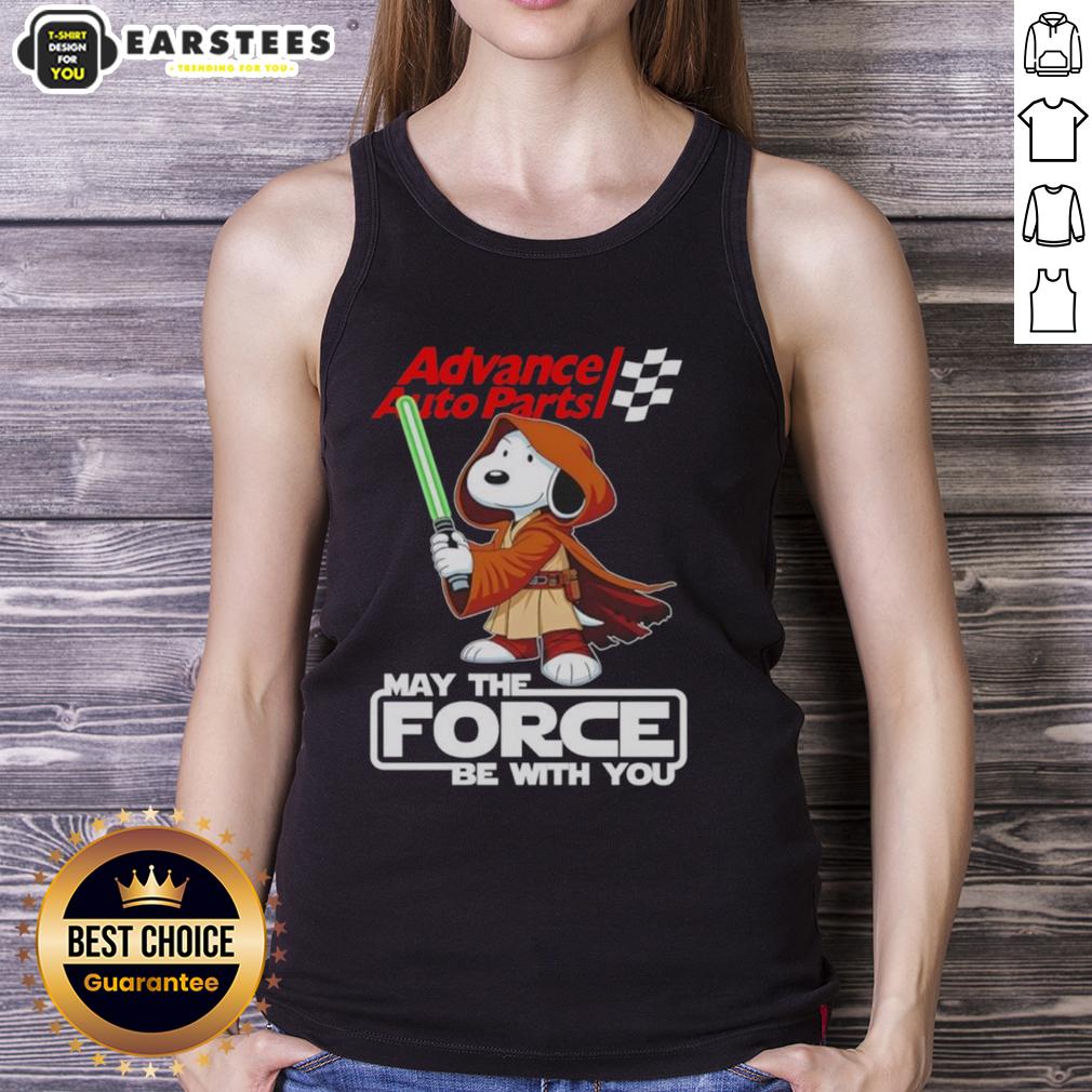 Cute Snoopy Advance Auto Parts And Shop May The Force Be With You T-Shirt - Image 4