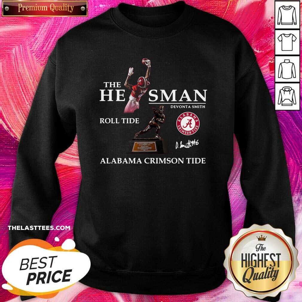 Pretty The He Man Devonta Smith Roll Tide Alabama Crimson Tide Signature Shirt - Image 3