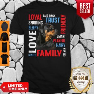 Official Rottweiler Description Laid Back Trust Shirt
