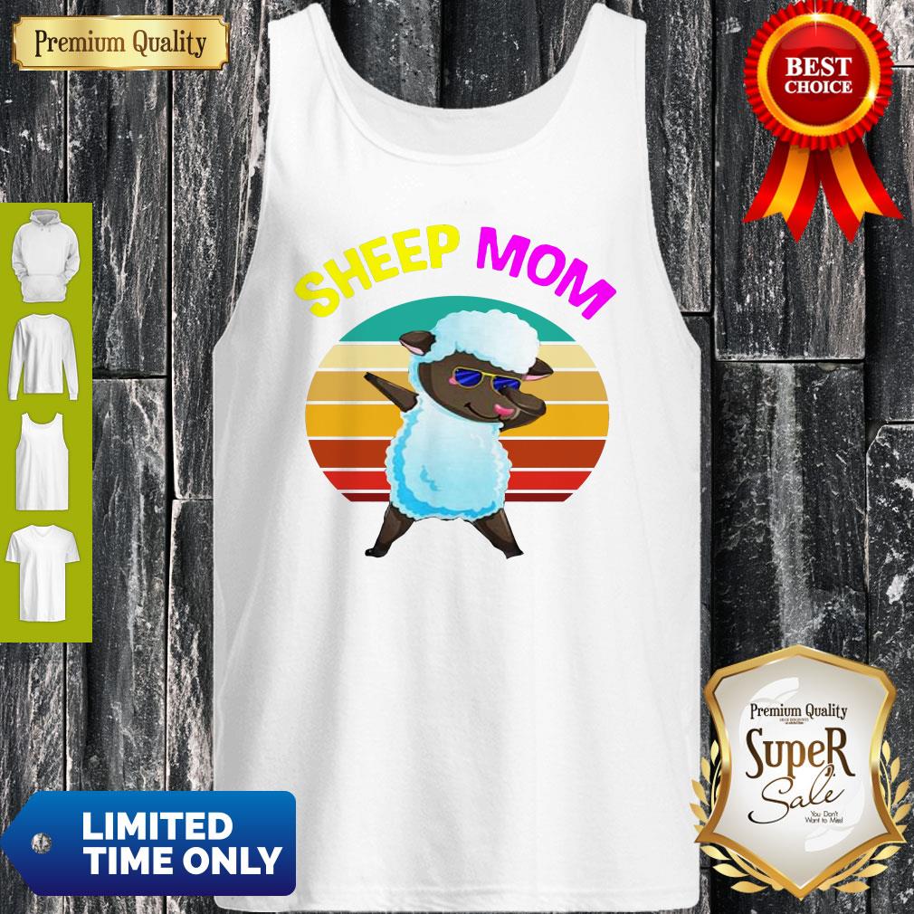 Vitntage Dabbing Sheep Mom Mama Mothers Day Shirt - Image 4