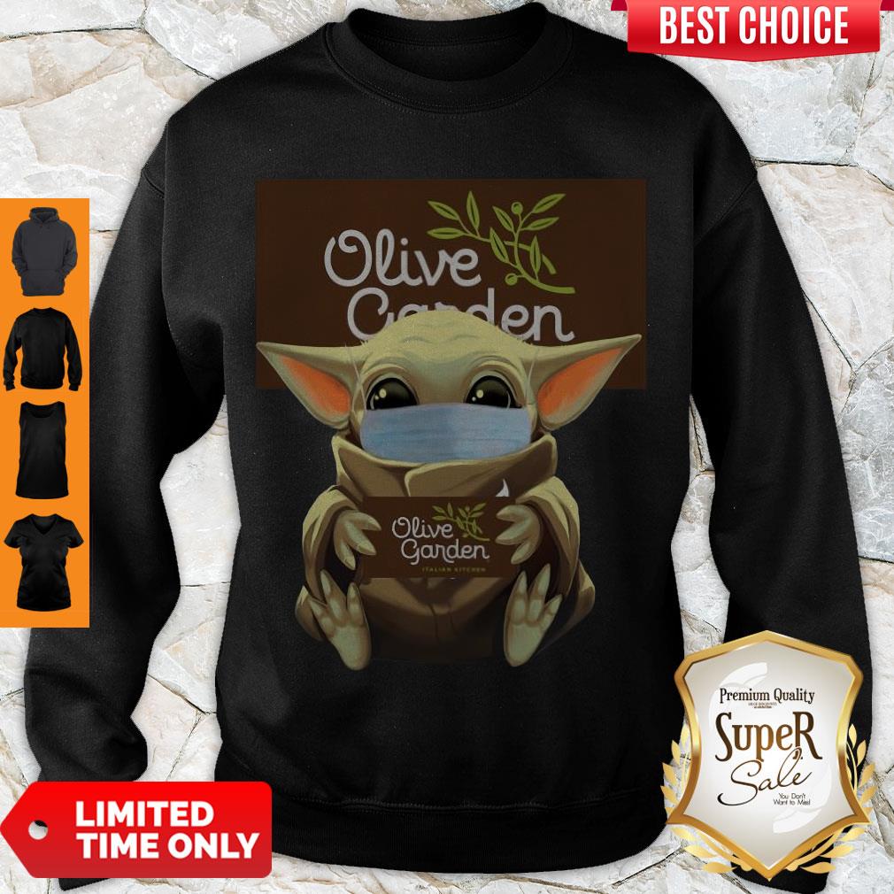 Perfect Baby Yoda Face Mask Hug Olive Garden Shirt - Image 3