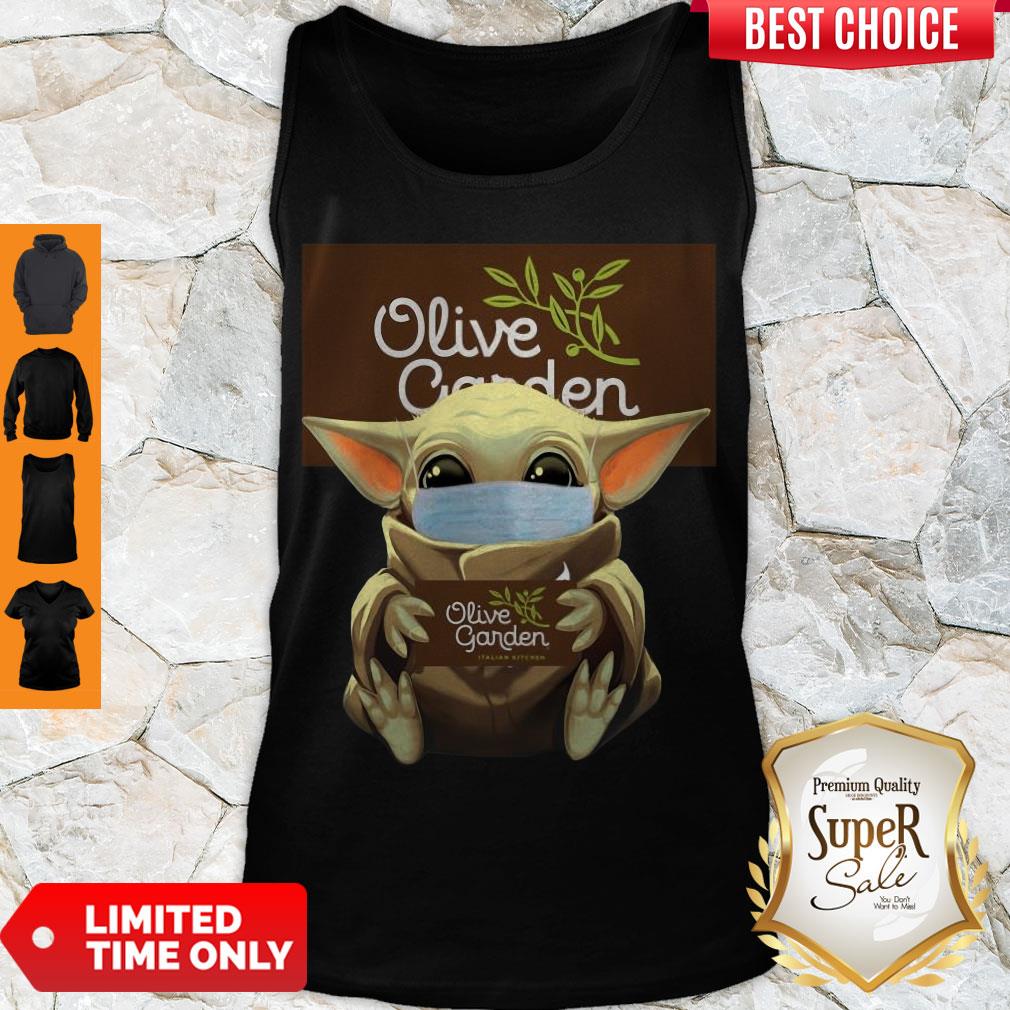 Perfect Baby Yoda Face Mask Hug Olive Garden Shirt - Image 4