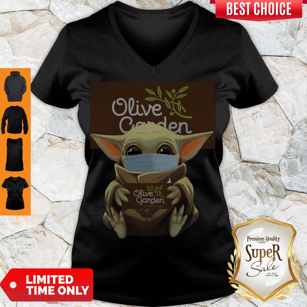 Perfect Baby Yoda Face Mask Hug Olive Garden Shirt - Image 5