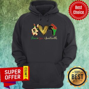 Alternative view of Premium Peace Love Juneteenth Mexican Flag Shirt