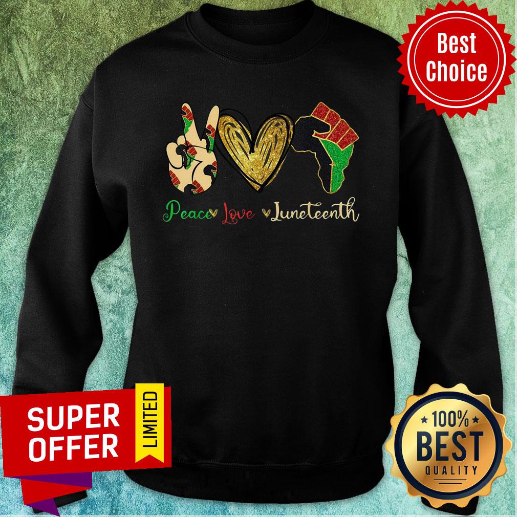 Premium Peace Love Juneteenth Mexican Flag Shirt - Image 5
