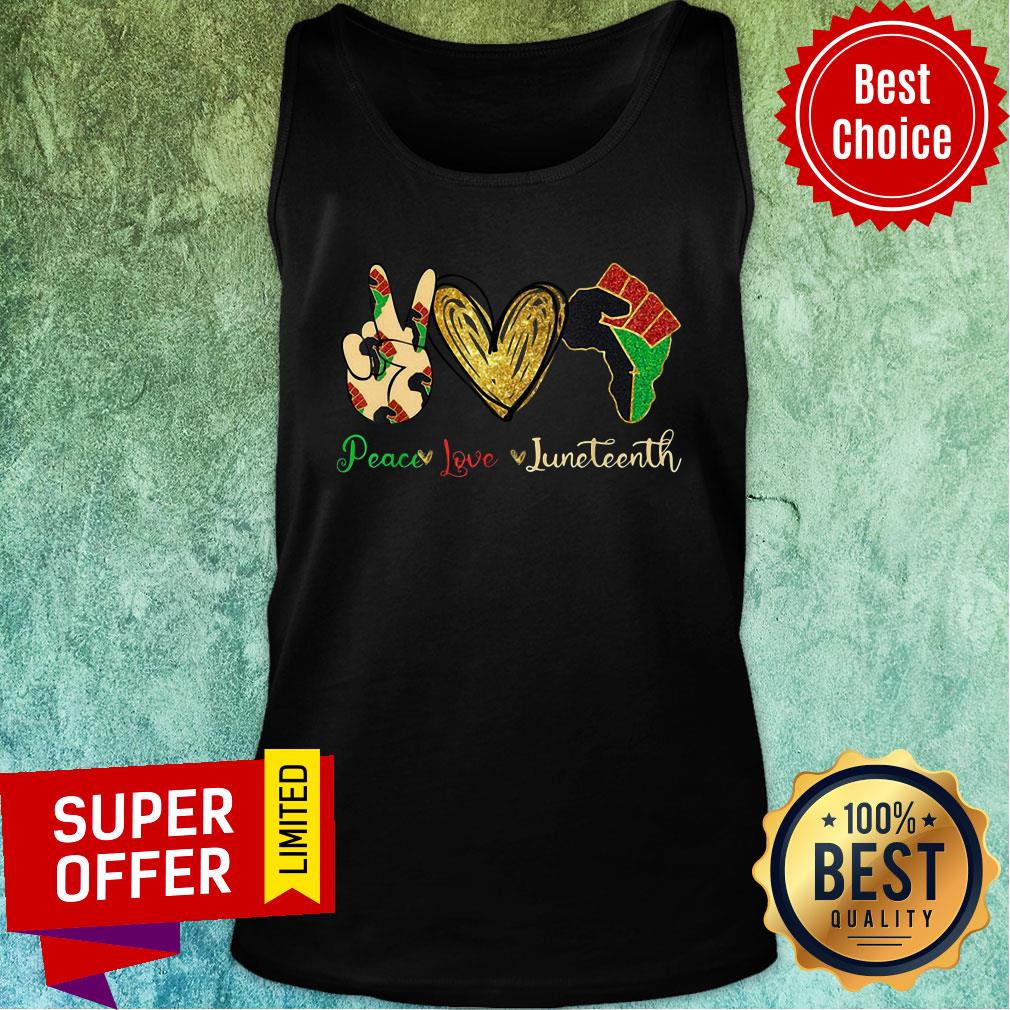 Premium Peace Love Juneteenth Mexican Flag Shirt - Image 4