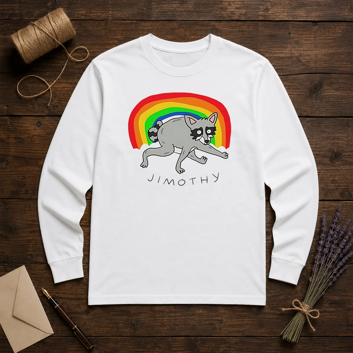 Pretty Jimothy The Raccoon Rainbow Funny Animal Shirt - Image 5