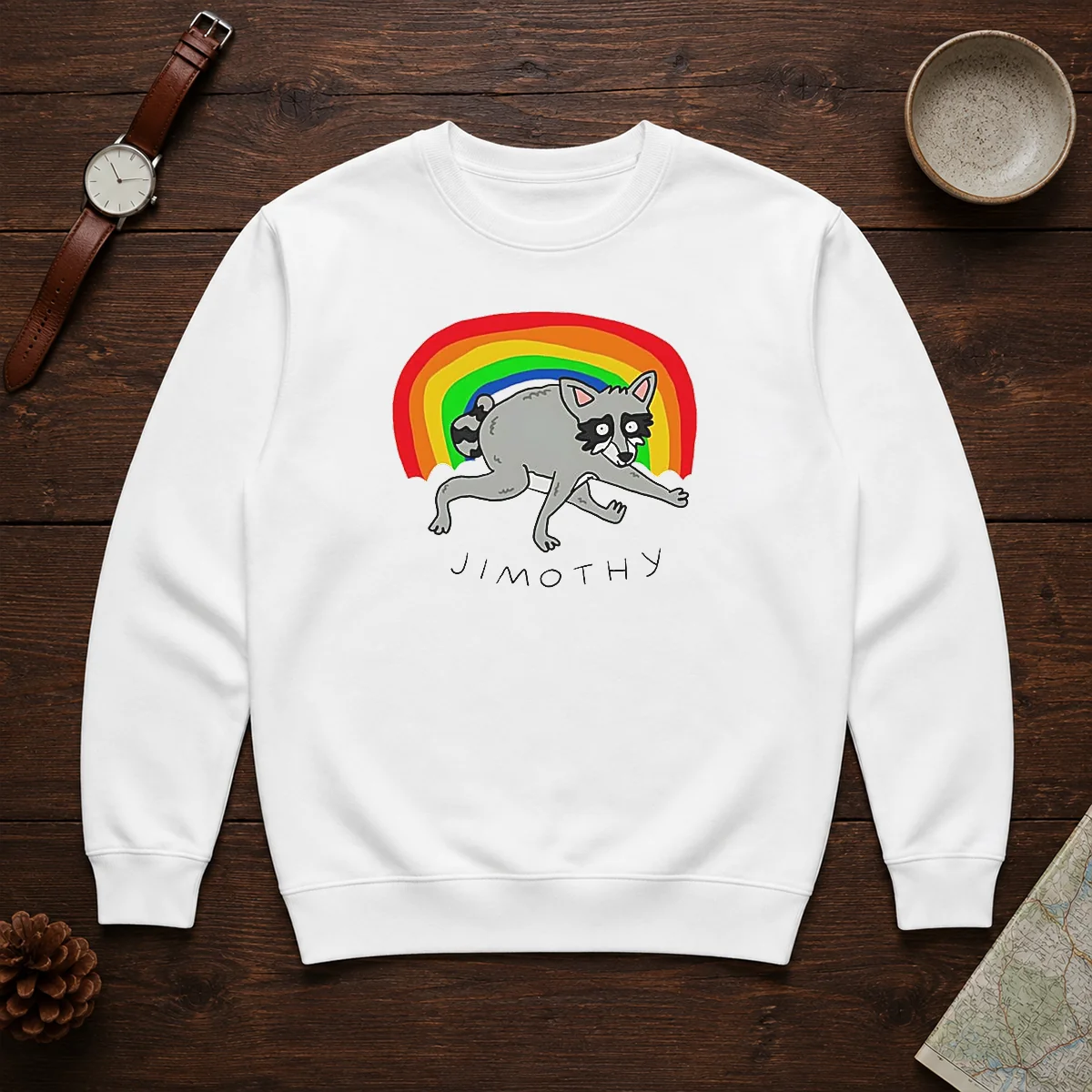 Pretty Jimothy The Raccoon Rainbow Funny Animal Shirt - Image 7