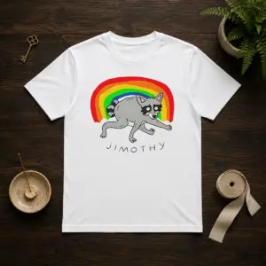 Pretty Jimothy The Raccoon Rainbow Funny Animal Shirt