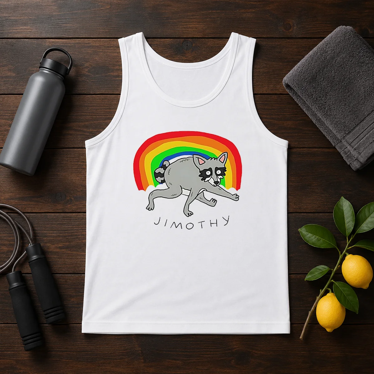 Pretty Jimothy The Raccoon Rainbow Funny Animal Shirt - Image 3