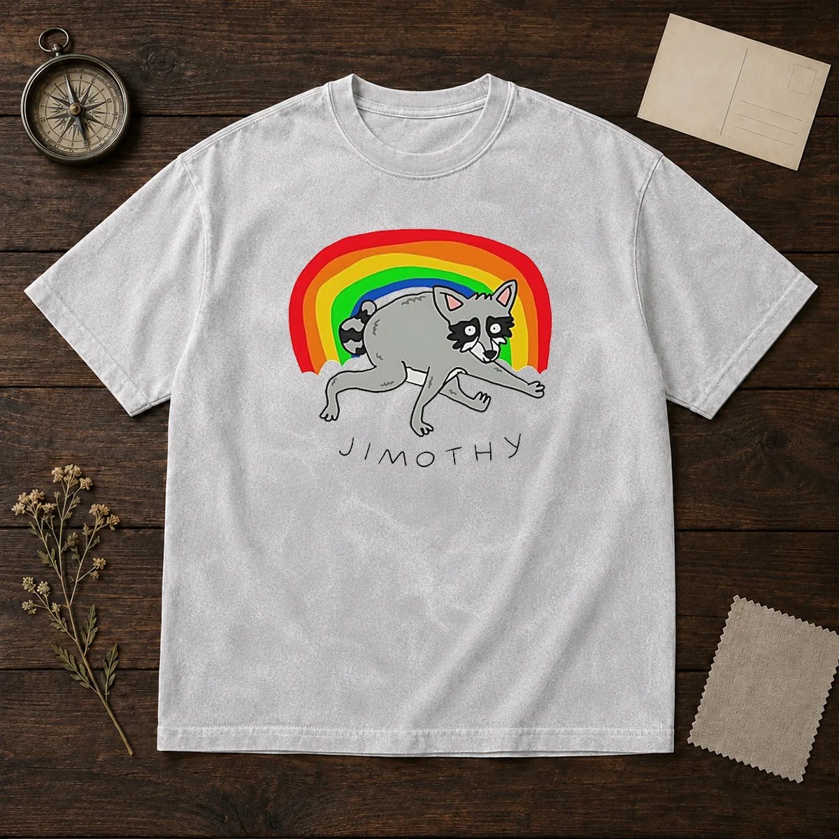 Pretty Jimothy The Raccoon Rainbow Funny Animal Shirt - Image 8