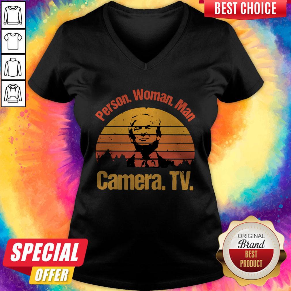 Donald Trump Person Woman Man Camera Tv Vintage Shirt - Image 3