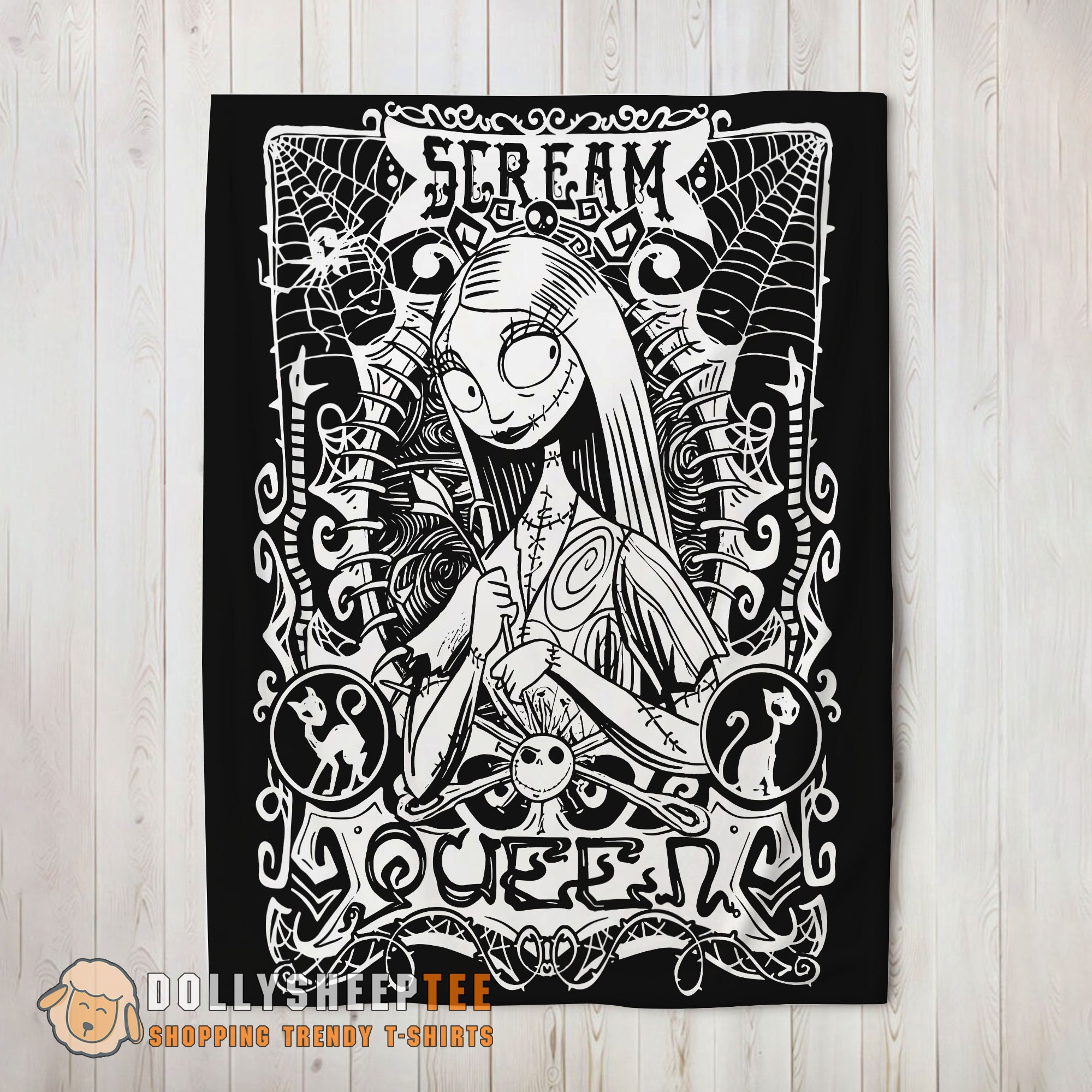 Awesome Disney The Nightmare Before Christmas Sally Scream Queen Blanket Fleece Customized Blanket