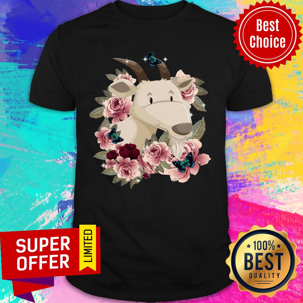 Awesome I Love Goat Flower Shirt