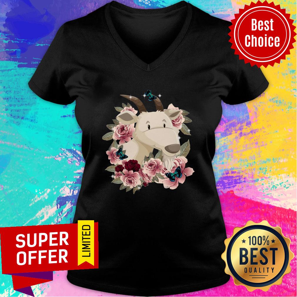 Awesome I Love Goat Flower Shirt - Image 5
