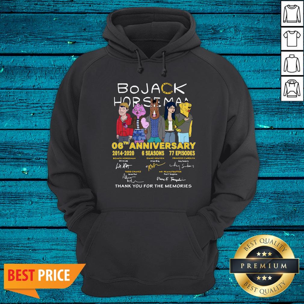 Bojack Horseman 06th Anniversary 2014 2020 Thank You For The Memories Signatures Shirt - Image 5