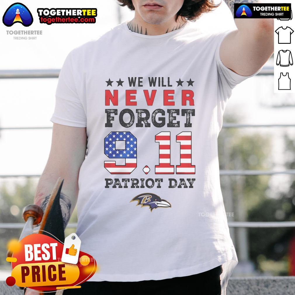 Official We Will Forget 9 11 Patriot Day Baltimore Ravens T-Shirt