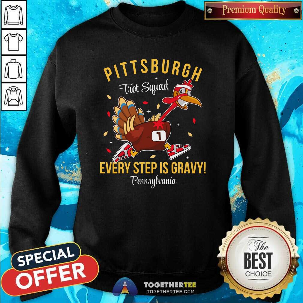 Original Trot Squad Turkey Thanksgiving 2024 Pennsylvania Pittsburgh T-Shirt - Image 4