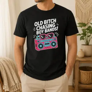 Nice Old Bitch Chasing Boy Bands Concert Shirt