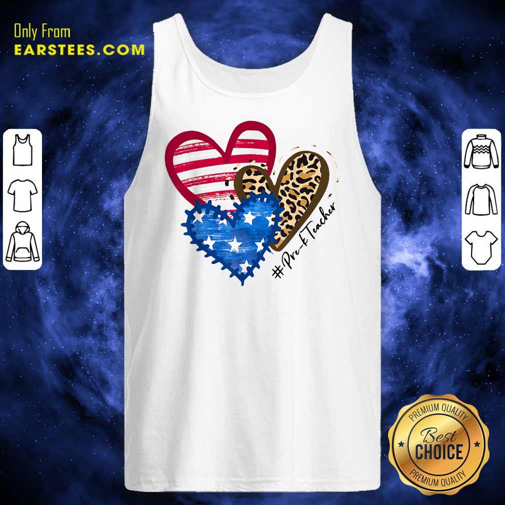 Heart USA Leopard Pre-k Teacher Shirt - Image 2