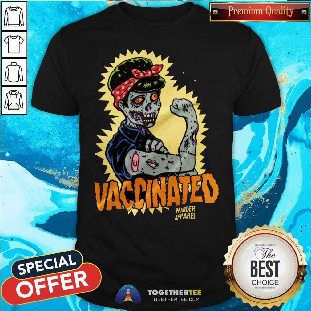 Cool Vaccinated Zombie Rosie Girl Power Feminist Goth Shirt