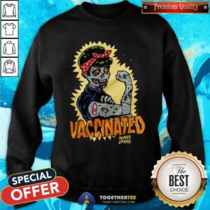 Alternative view of Cool Vaccinated Zombie Rosie Girl Power Feminist Goth Shirt