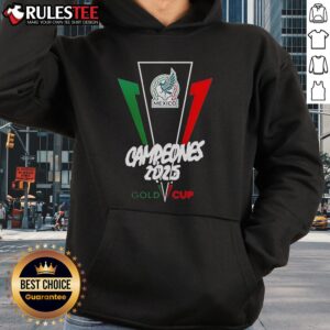 Alternative view of Official Mexico Campeon De La Copa Oro De La Concacaf 2025 Logo T-Shirt