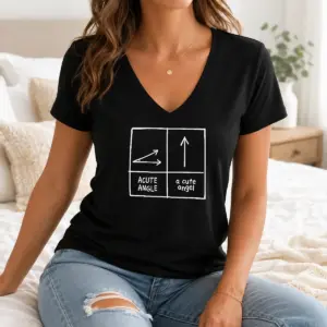 Original Acute Angle And A Cute Angel Geek Shirt