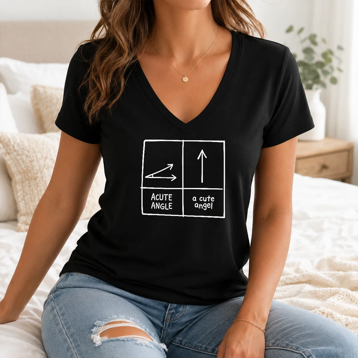 Original Acute Angle And A Cute Angel Geek Shirt