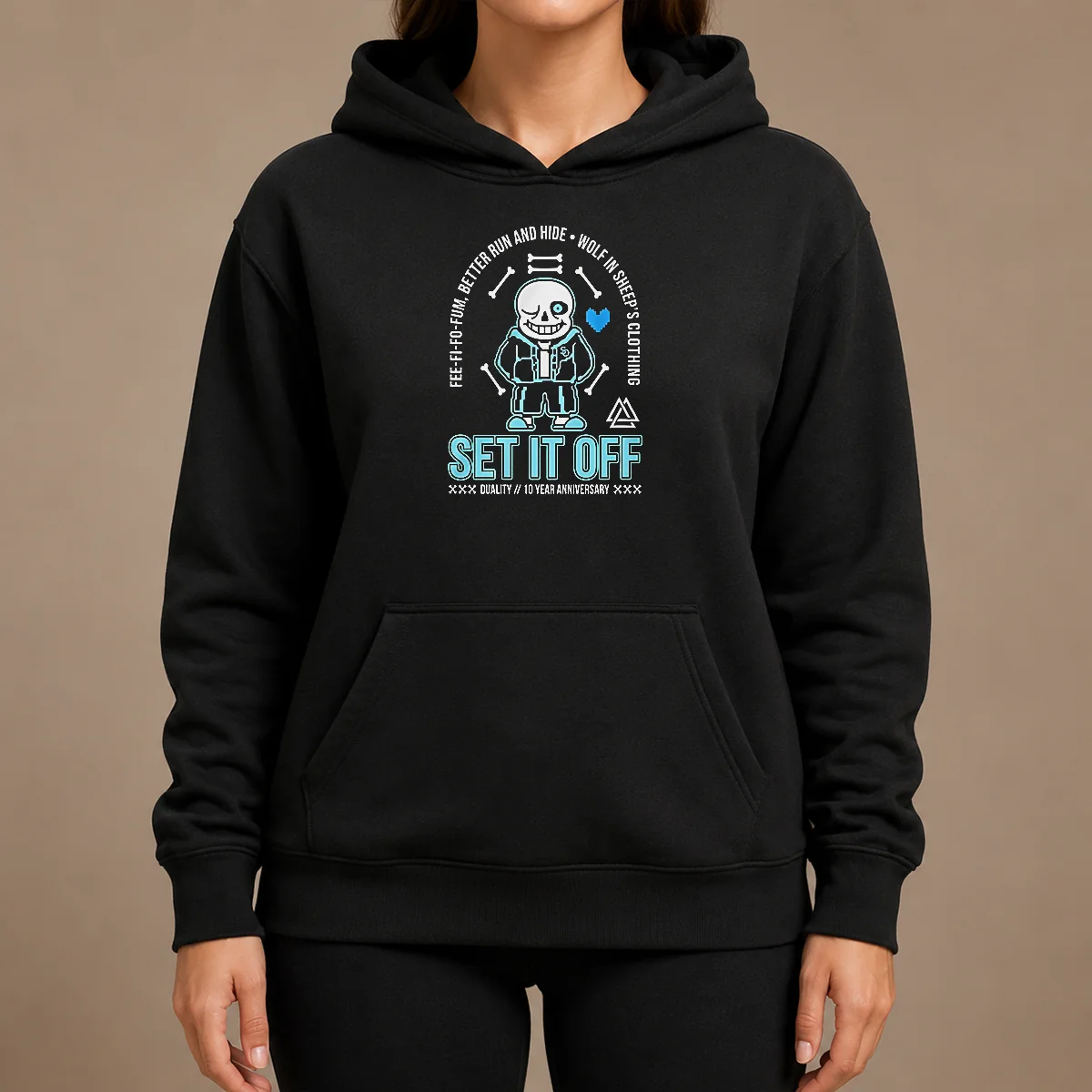 Top Set It Off Duality 10 Year Anniversary Undertale Sans Skeleton Shirt - Image 5