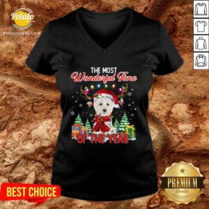 Alternative view of Top West Highland White Terrier The Most Wonderful Time Of The Year Ugly Christmas Shirt