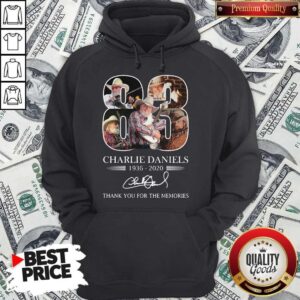 Alternative view of 83 Charlie Daniels 1936-2020 Thank You For The Memories Signature Shirt