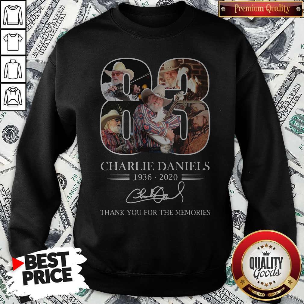 83 Charlie Daniels 1936-2020 Thank You For The Memories Signature Shirt - Image 5