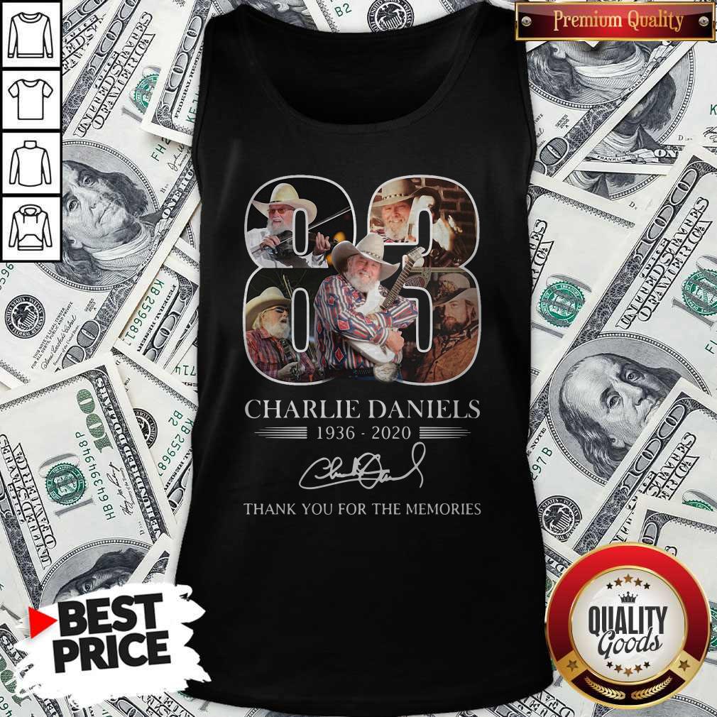 83 Charlie Daniels 1936-2020 Thank You For The Memories Signature Shirt - Image 3