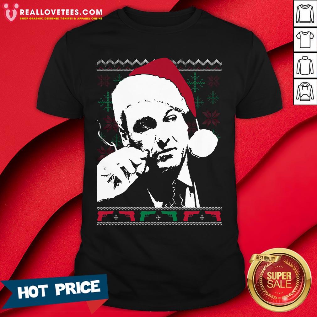 Cute Santa Tony Soprano Ugly Christmas Shirt