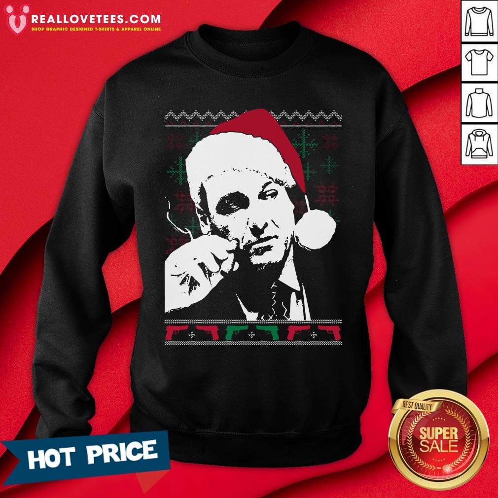 Cute Santa Tony Soprano Ugly Christmas Shirt - Image 3