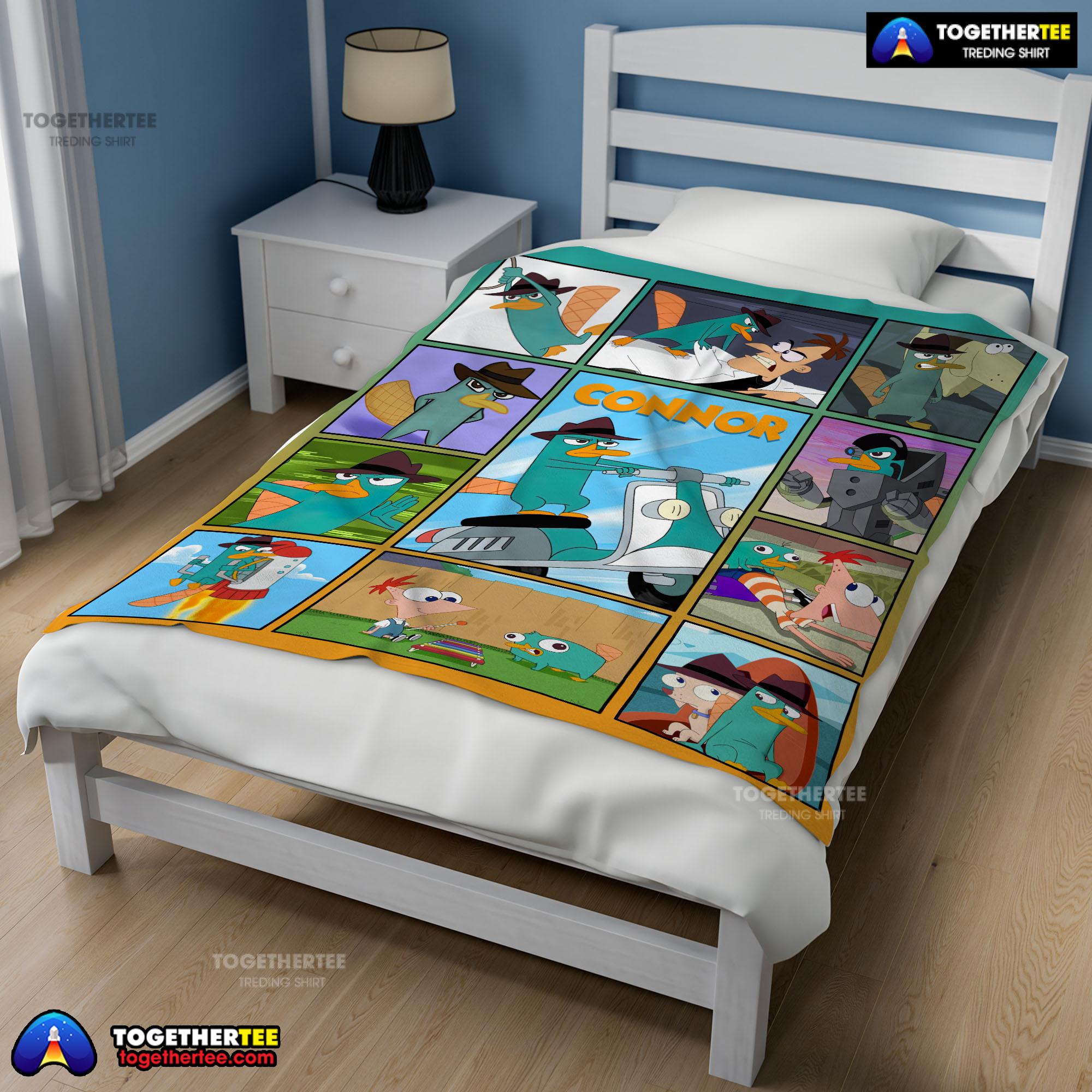 Phineas And Ferb Agent P platypus Perry With Friends Blanket Fleece Customized Blanket - Image 2