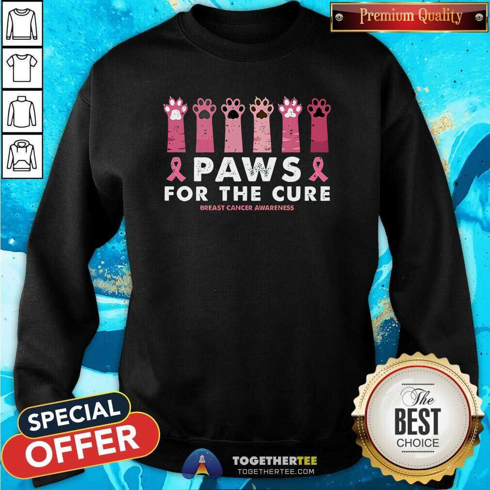 Hot Paws For The Cure Breast Cancer Awareness T-Shirt - Image 4