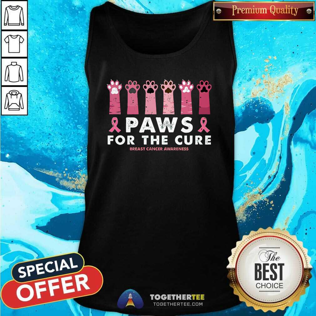 Hot Paws For The Cure Breast Cancer Awareness T-Shirt - Image 3