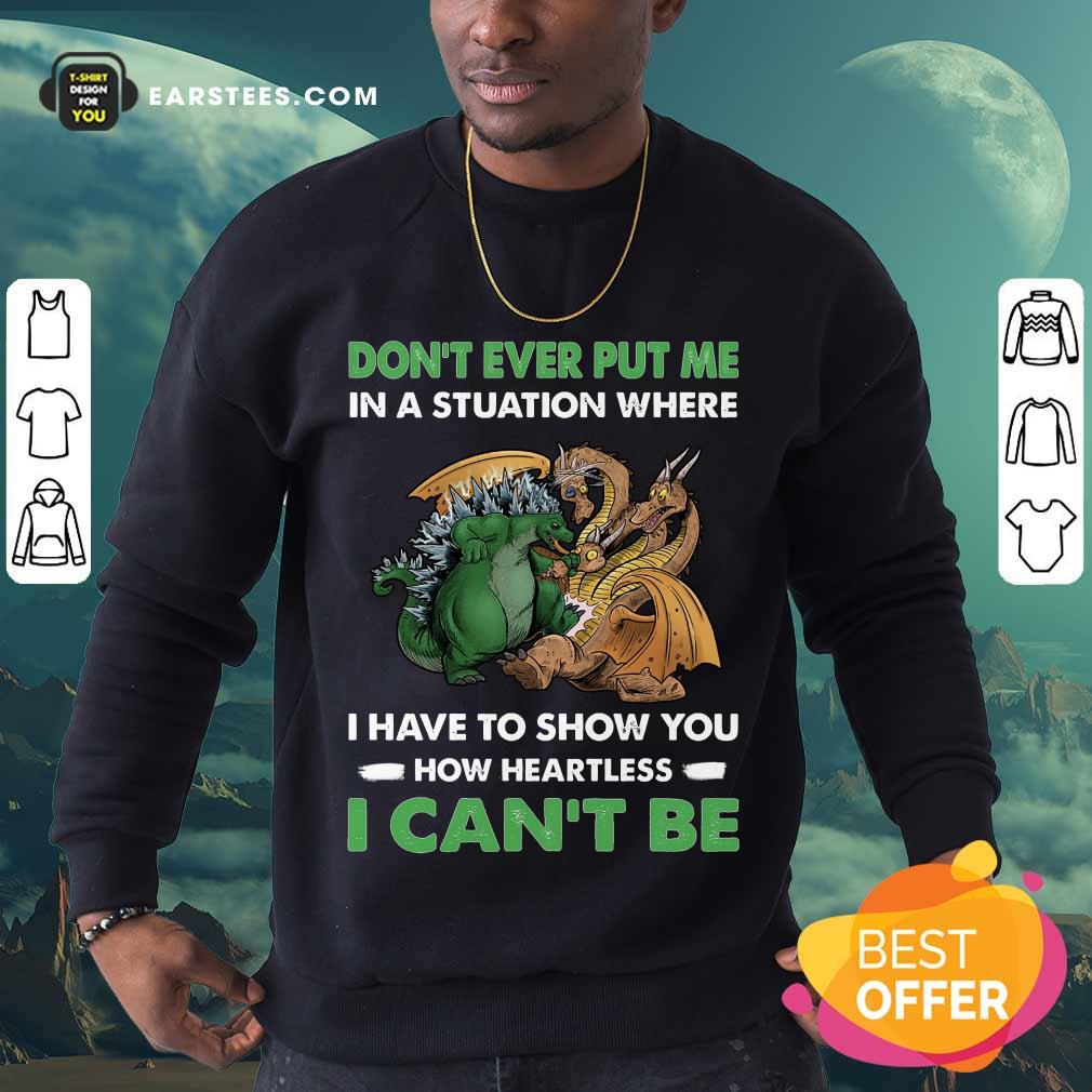 Top Dragon And Godzilla Don't Ever Put Me Shirt - Image 3