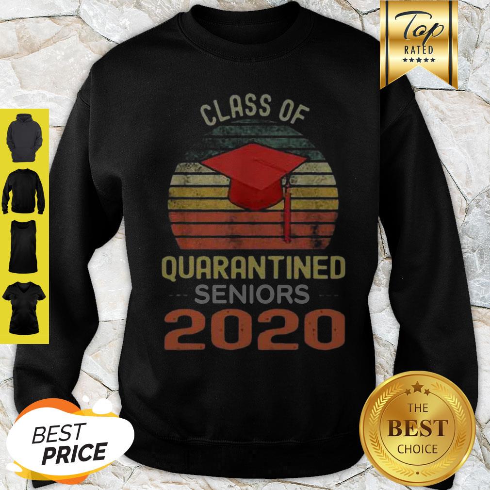 Class Of Quarantined Seniors 2020 Flu Coronavirus Vintage Shirt - Image 4