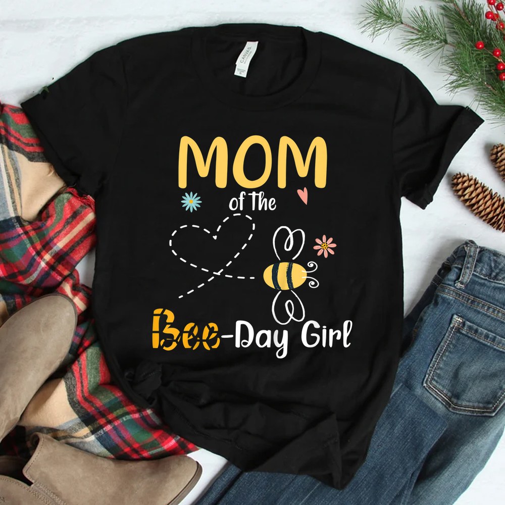 Mom Bee Birthday Party Matching Family Shirt
