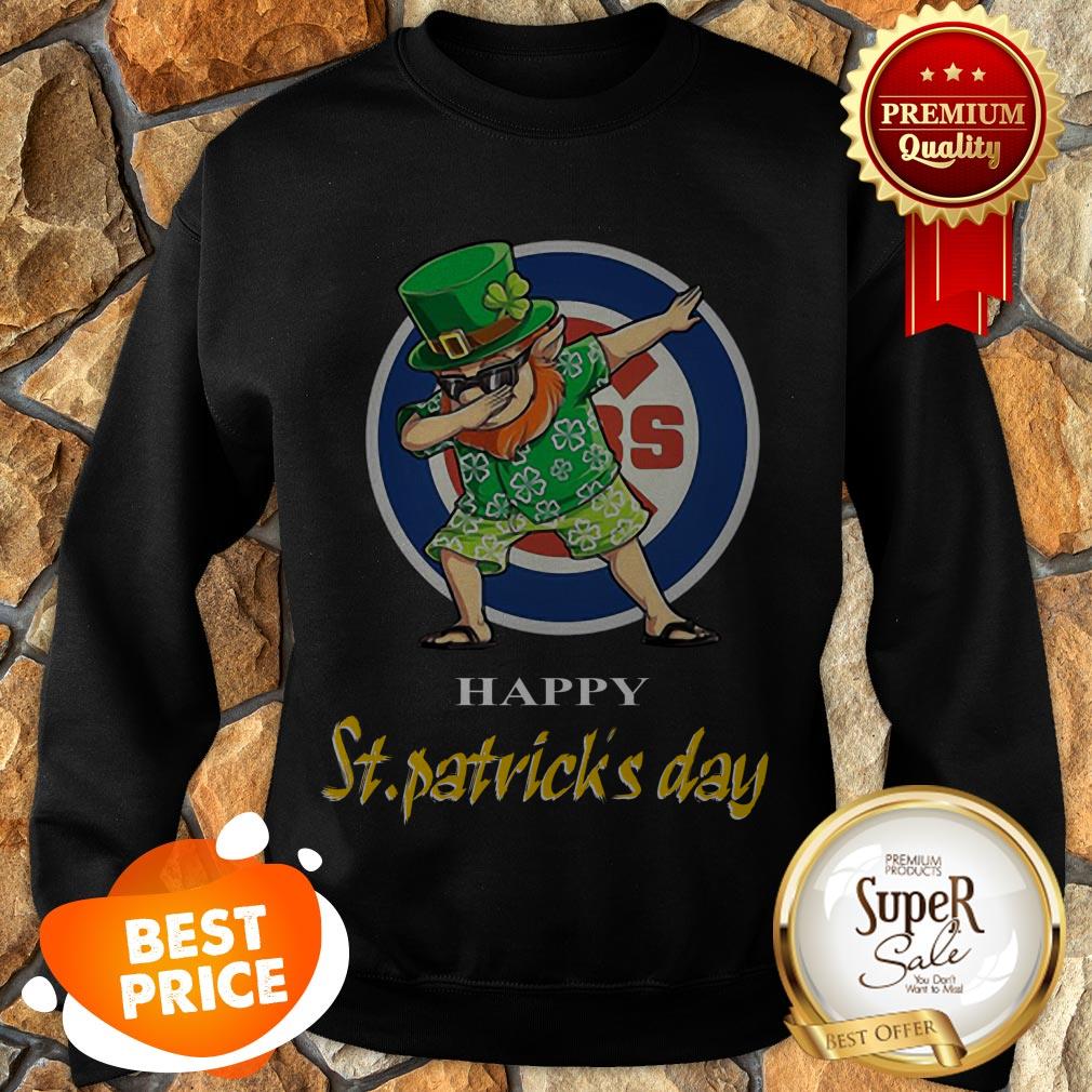 Nice Dabbing Leprechaun Chicago Cubs Happy St. Patrick’s Day Shirt - Image 4