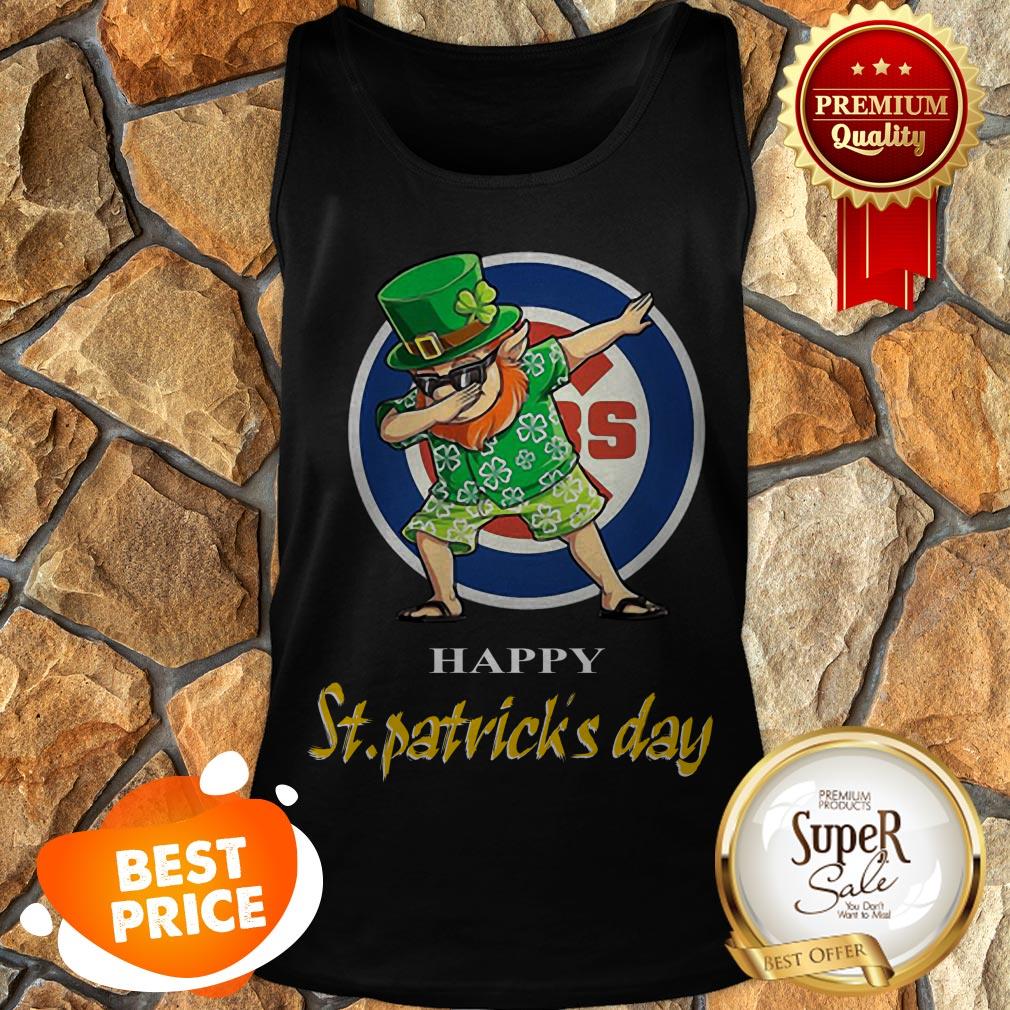 Nice Dabbing Leprechaun Chicago Cubs Happy St. Patrick’s Day Shirt - Image 3