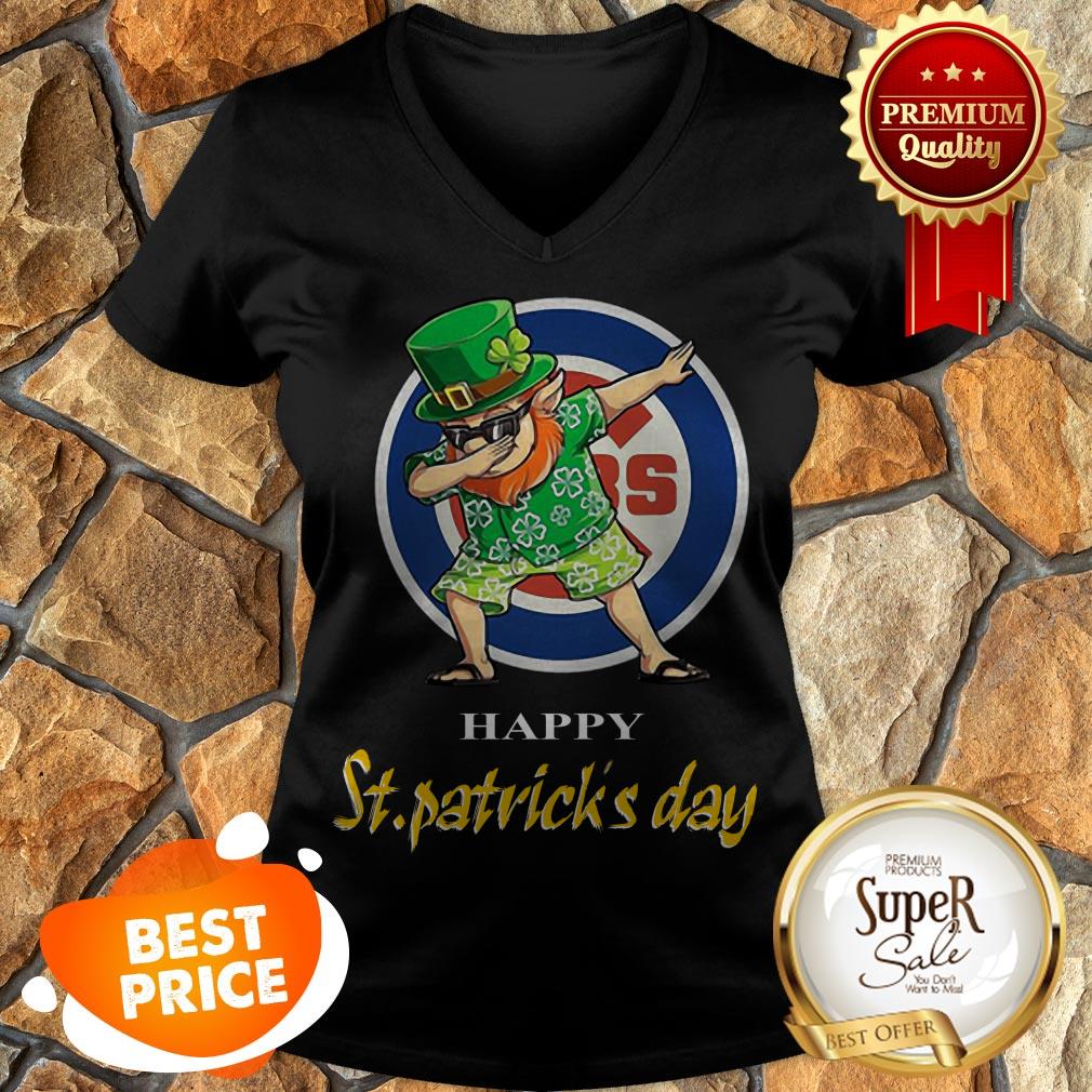 Nice Dabbing Leprechaun Chicago Cubs Happy St. Patrick’s Day Shirt - Image 2
